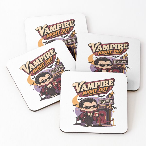 Item preview, Vampire Night Out – Kawaii Retro Halloween Vampire designed and sold by InspiredCreatives.
