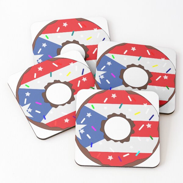 Item preview, Puerto Rico Flag Donut – Colorful Sprinkles Country Pride designed and sold by TheIconSmith.