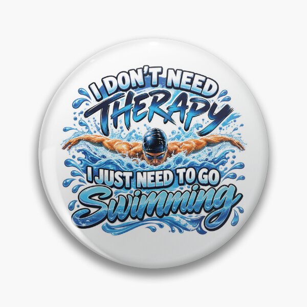 Item preview, I Don't Need Therapy I Just Need to Go Swimming – Funny Swimmer Quote designed and sold by BEE-CREATIVO.