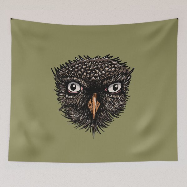 Item preview, Mysterious Owl | Surreal Bird Art | Dark Wildlife Art designed and sold by Half Mess.