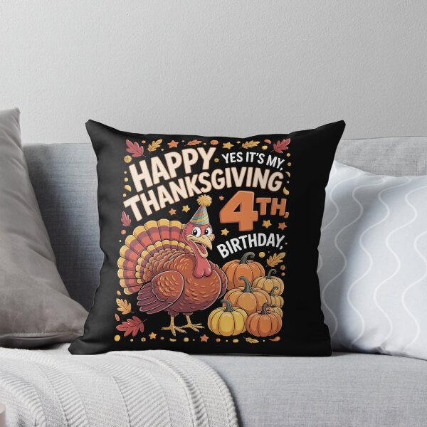 Item preview, HAPPY THANKSGIVING YES IT'S MY 4TH BIRTHDAY designed and sold by jkrphoto.