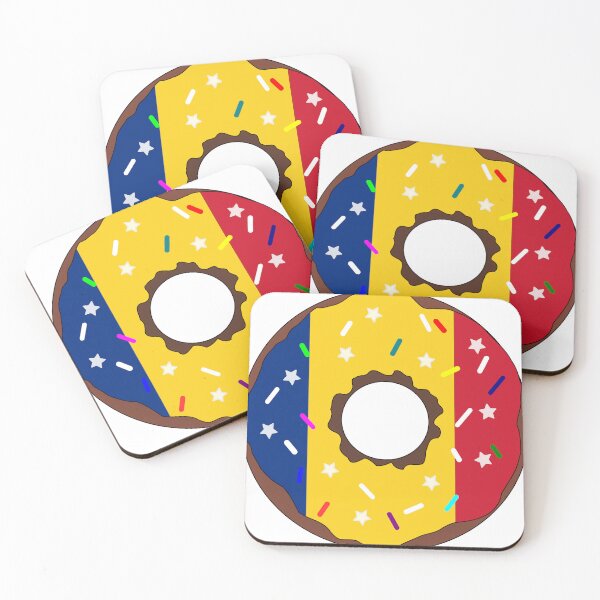 Item preview, Romania Flag Donut – Colorful Sprinkles Country Pride designed and sold by TheIconSmith.