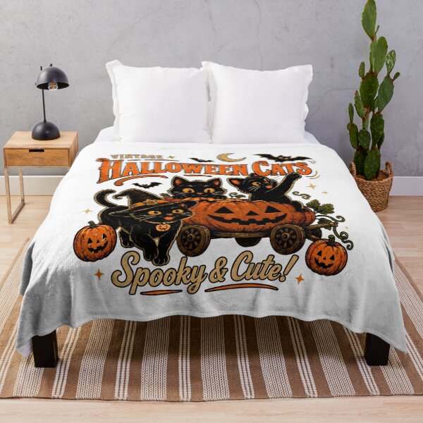 Item preview, Vintage Halloween Cats Spooky Cute Art designed and sold by Dmo3HarkoArt.
