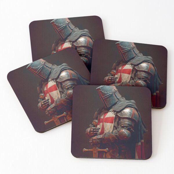 Item preview, Dark Fantasy Medieval Crusader Knight Templar in Heavy Armor designed and sold by GrinGalore.