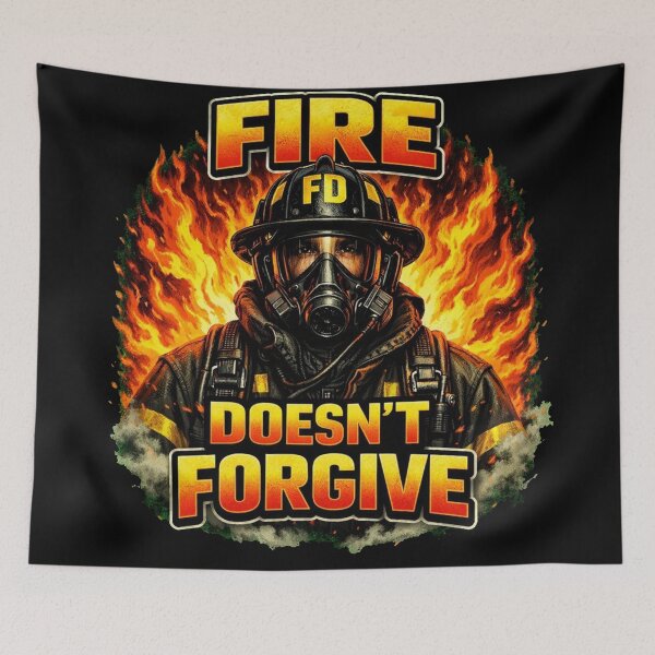 Item preview, FIRE DOESN’T FORGIVE | Firefighter Warning Design  designed and sold by Timeless Junction.
