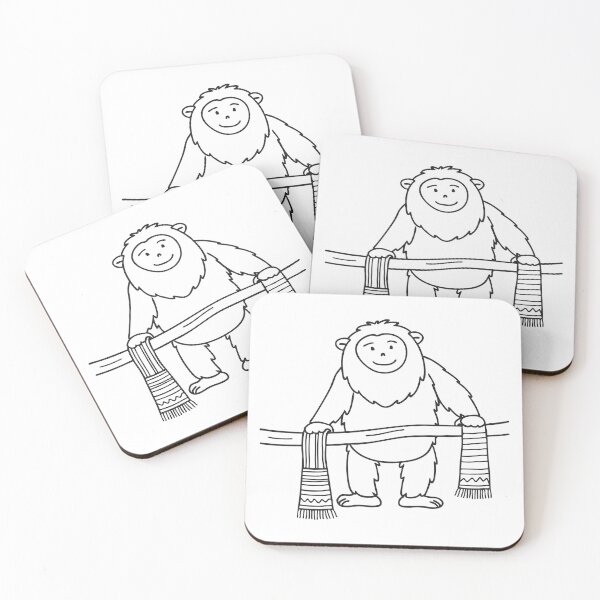 Item preview, A yeti close to a scarf caught on a branch designed and sold by rasagamastore.