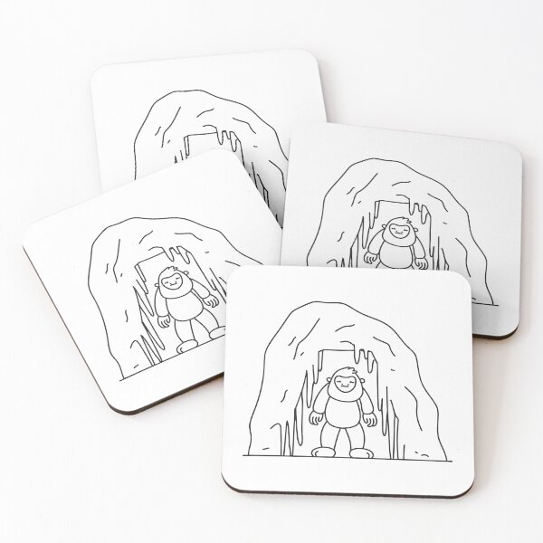 Item preview, A yeti near a cave entrance hidden by icicles designed and sold by rasagamastore.