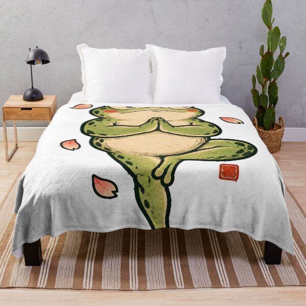 Item preview, Grumpy Yoga Frog Tree Pose - Funny Japanese Frog designed and sold by CreatifStudios.