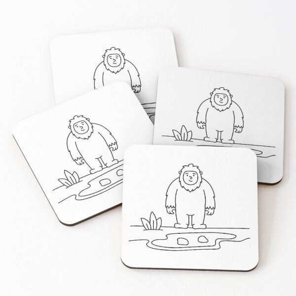Item preview, A yeti near a frozen stream reflecting pale light designed and sold by rasagamastore.