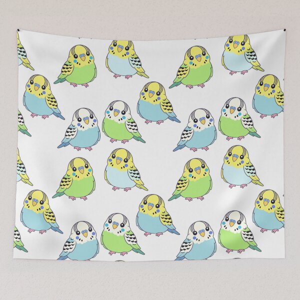 Item preview, Cute Stylized Baby Budgie Adorable Baby Parakeet Vector Art designed and sold by OrPolly.