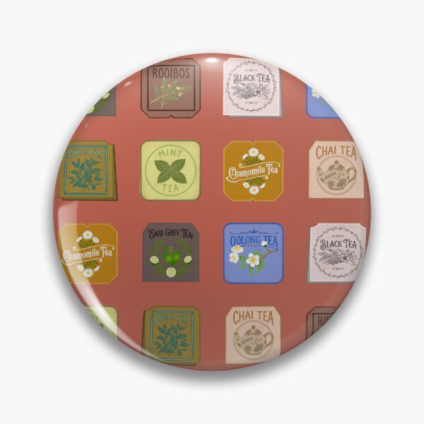 Item preview, Vintage Tea Tags Pattern Chamomile Oolong Mint designed and sold by LaPolilladPapel.