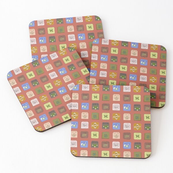 Item preview, Vintage Tea Tags Pattern Chamomile Oolong Mint designed and sold by LaPolilladPapel.
