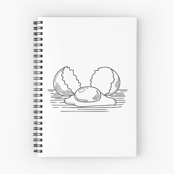 Item preview, A yolk beside a cracked eggshell on a wooden surface designed and sold by rasagamastore.