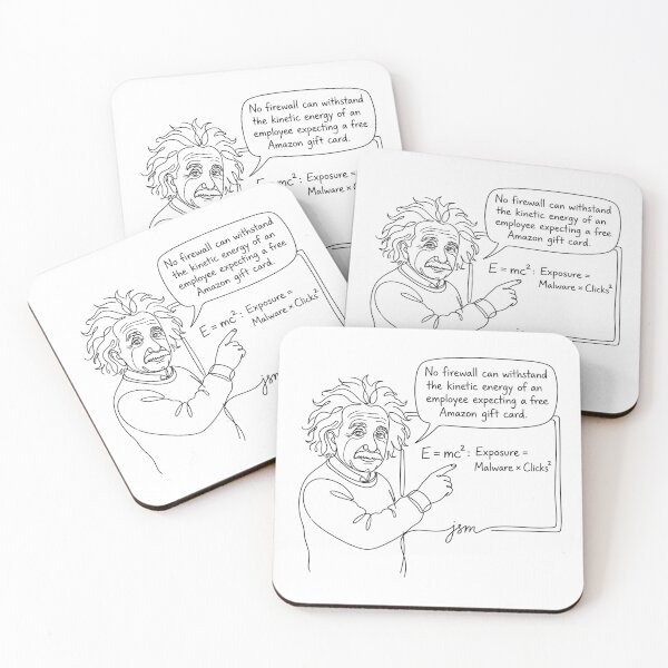 Item preview, Albert Einstein E=mc2 Cybersecurity and AI Physics Equation Humor designed and sold by PaveyBooks.