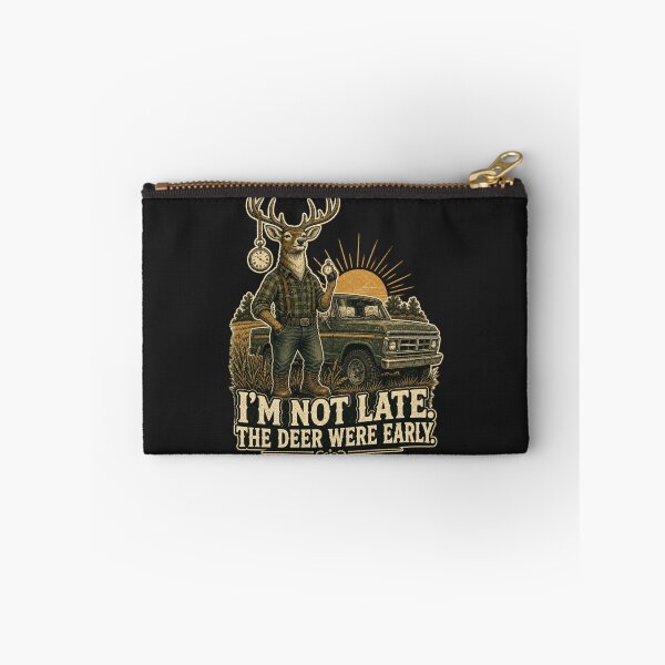 Item preview, I'm Not Late The Deer Were Early Shirt, Funny Hunter T-Shirt, Hunting Excuse Humor Tee, Hunter Gift Shirt, Vintage Deer Graphic designed and sold by TshirtsLabs.