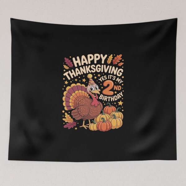 Item preview, HAPPY THANKSGIVING YES IT'S MY 2nd BIRTHDAY designed and sold by jkrphoto.