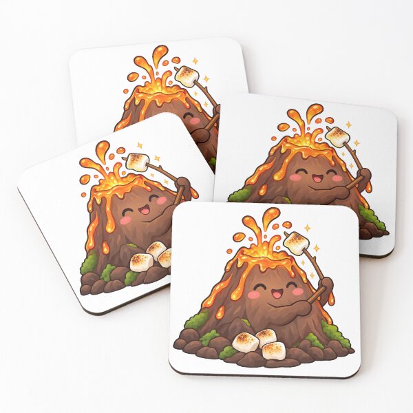 Item preview, Cute Volcano Roasting Marshmallows designed and sold by FrozenPolarBear.