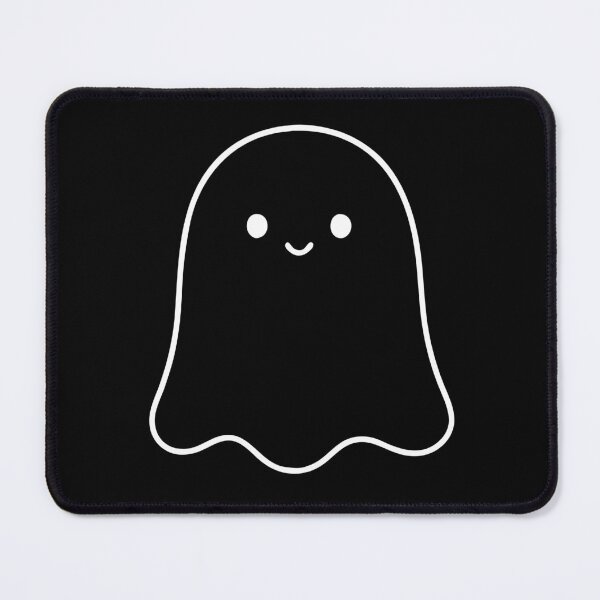 Item preview, Ghost in the Dark - Minimalist White Ghost – Simple Spooky Line Art on Black designed and sold by The Sleepy Trails Club.