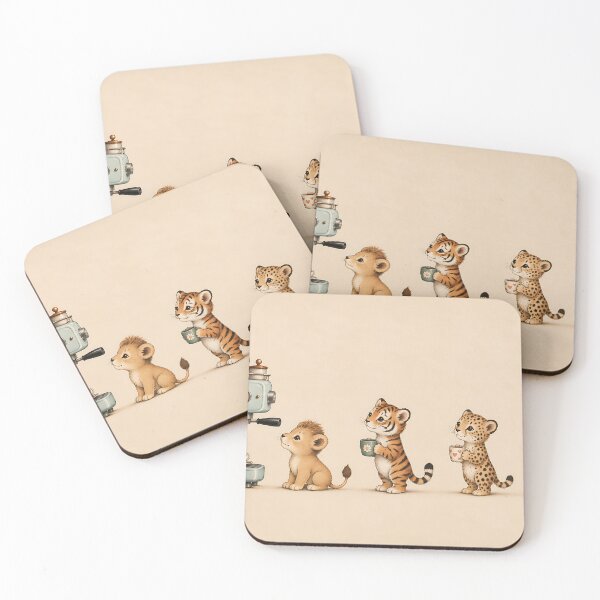 Item preview, Baby Animals Line Up For Coffee Espresso Machine designed and sold by artswag.