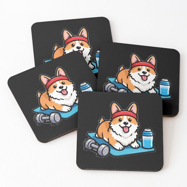 Item preview, Funny Chubby Corgi Dog Cardio Workout Gym Meme designed and sold by ValhallaHub.