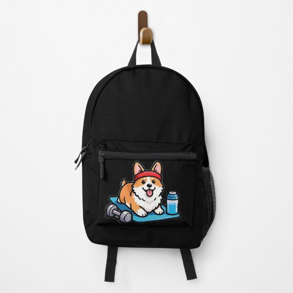 Item preview, Funny Chubby Corgi Dog Cardio Workout Gym Meme designed and sold by ValhallaHub.