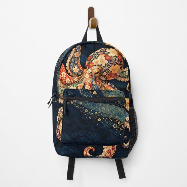 Item preview, Japanese Octopus with Ornate Wagara Patterns designed and sold by JapaneseWagaraStudio.