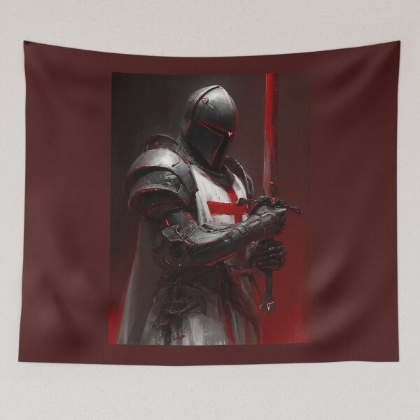 Item preview, Cybernetic Grimdark Blood Knight with Crimson Sword designed and sold by GrinGalore.