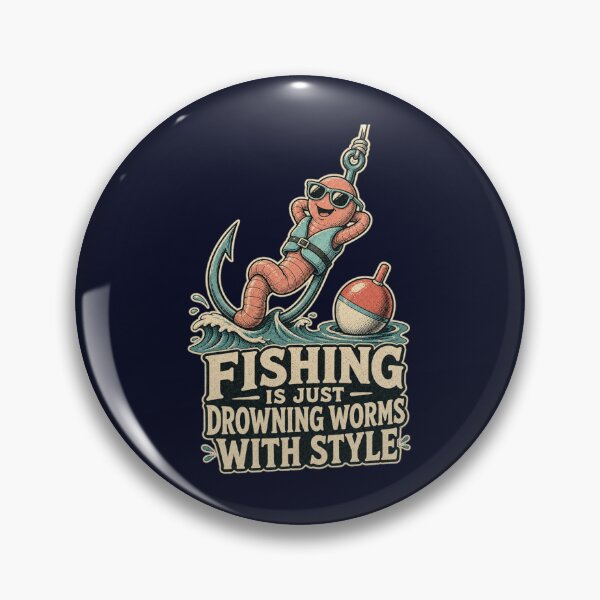 Item preview, Fishing Is Just Drowning Worms With Style Shirt, Funny Fisherman T-Shirt, Fishing Humor Tee, Fishing Gift Shirt, Vintage Worm Graphic designed and sold by TshirtsLabs.