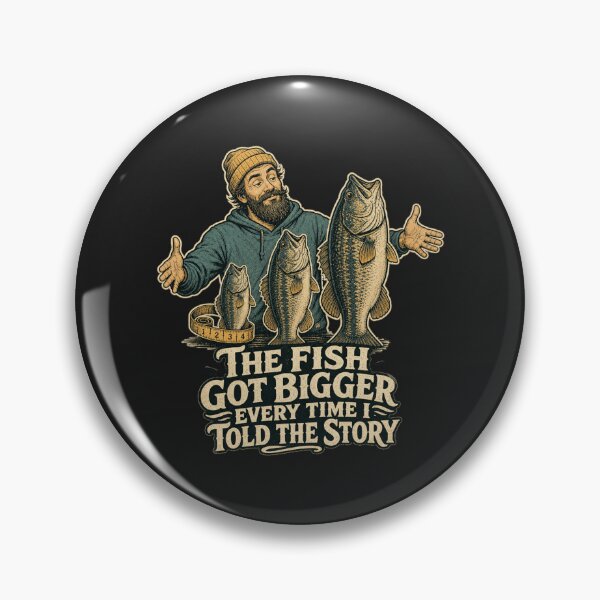 Item preview, The Fish Got Bigger Every Time I Told The Story Shirt, Funny Fishing Dad T-Shirt, Fish Tale Humor Tee, Fishing Gift Shirt, Vintage Fish Size Graphic designed and sold by TshirtsLabs.