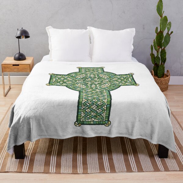Item preview, Celtic Mosaic Cross In Green designed and sold by Abstract65.