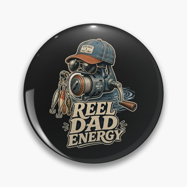 Item preview, Reel Dad Energy Shirt, Funny Fishing Dad T-Shirt, Fishing Pun Tee, Father's Day Gift Shirt, Vintage Fishing Reel Graphic designed and sold by TshirtsLabs.