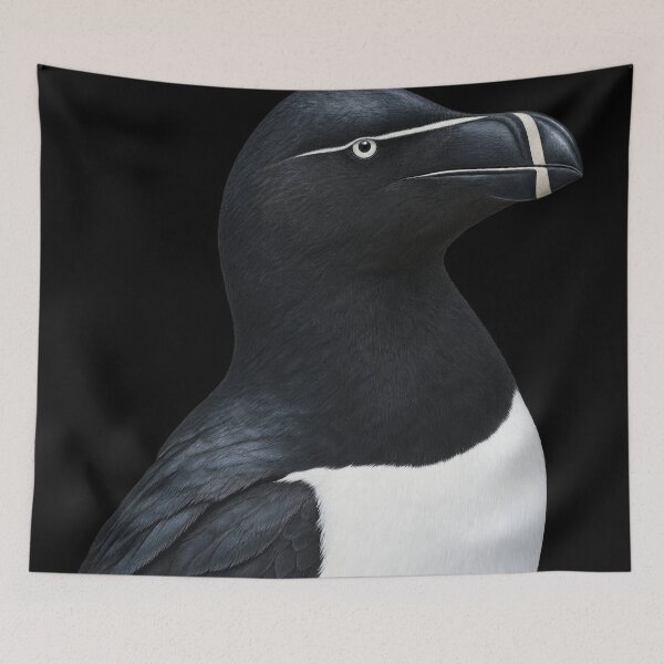 Item preview, Razorbill Portrait — Accurate Naturalist Bird Art for Birders designed and sold by mushizaman.
