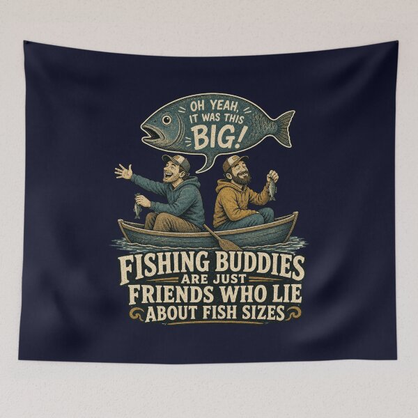 Item preview, Fishing Buddies Are Just Friends Who Lie About Fish Sizes Shirt, Funny Fishing T-Shirt, Fishing Buddy Humor Tee, Fishing Gift Shirt, Vintage Rowboat Graphic designed and sold by TshirtsLabs.