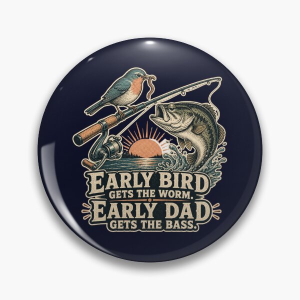Item preview, Early Bird Gets The Worm Early Dad Gets The Bass Shirt, Funny Fishing Dad T-Shirt, Bass Fishing Humor Tee, Father's Day Gift Shirt, Vintage Early Bird Graphic designed and sold by TshirtsLabs.