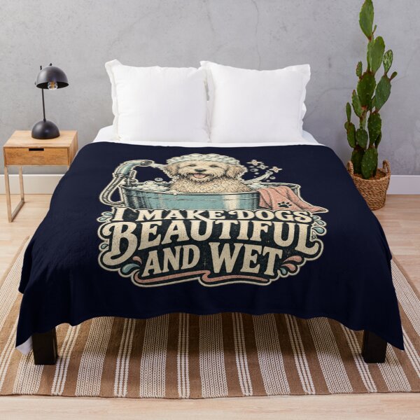 Item preview, I Make Dogs Beautiful And Wet Shirt, Funny Dog Groomer T-Shirt, Pet Groomer Humor Tee, Groomer Gift Shirt, Vintage Dog Bath Graphic designed and sold by TshirtsLabs.