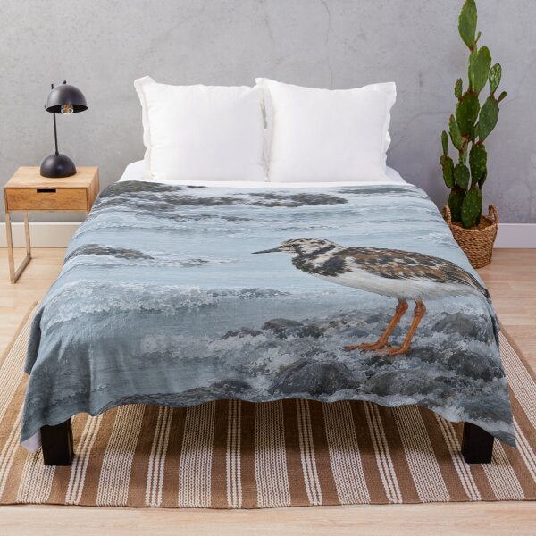 Item preview, Winter Shore — Turnstone on a Frozen Tideline, Coastal Birdwatching Art designed and sold by mushizaman.