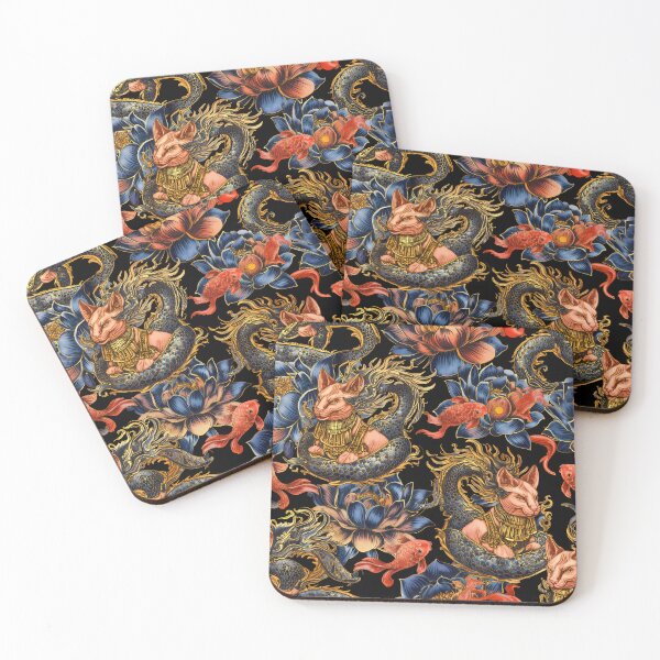 Item preview, Japanese NeoTraditional Irezumi Dragon Pattern 31 designed and sold by The Design Asset Station.