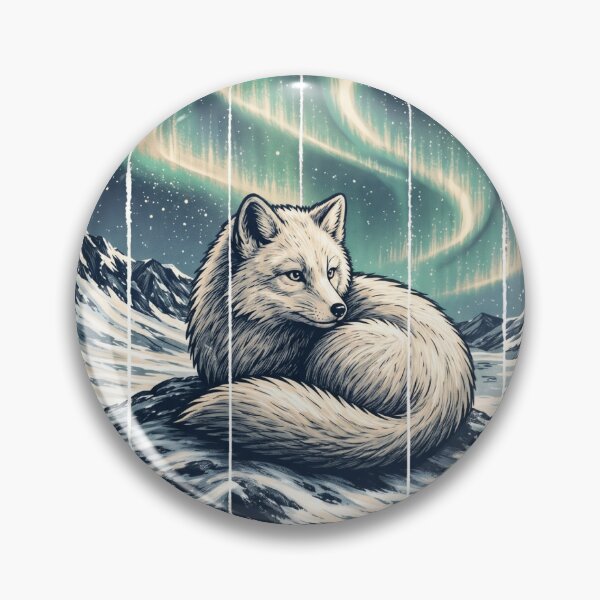 Item preview, Arctic Dream: The Sleeping White Fox and Aurora Borealis designed and sold by Shopeon Designs.