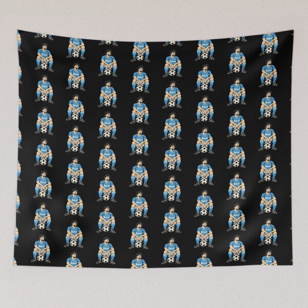 Item preview, Maradona squatting with a classic ball, Napoli 1984 designed and sold by Imprearte.