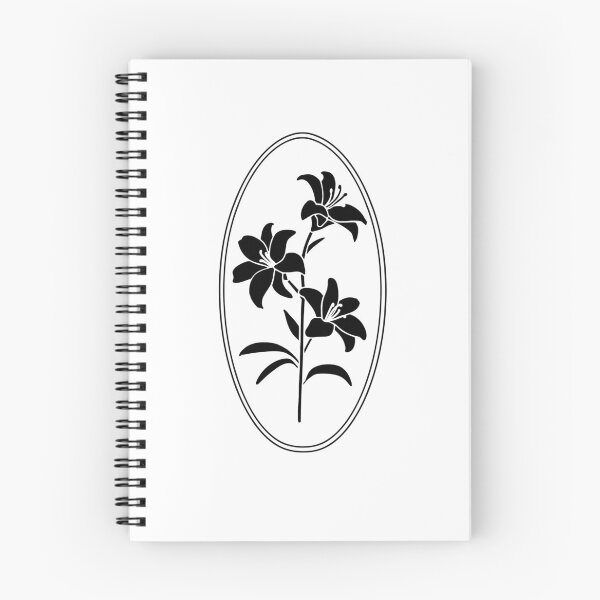 Item preview, Vintage Black Botanical Floral Motif in Oval Frame - 38 designed and sold by ivyysophia.