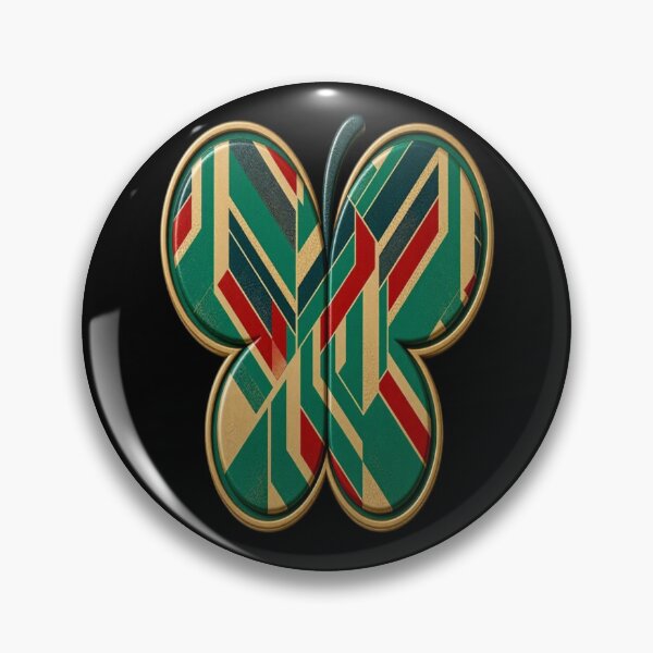 Item preview, Luxury Art Deco Butterfly Geometric Crest designed and sold by Breezes-of-Ida.