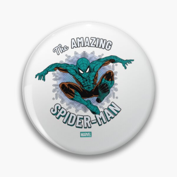 Item preview, The Amazing Spider-Man Teal Superhero Comic Art designed and sold by CreativeSoulStudio.