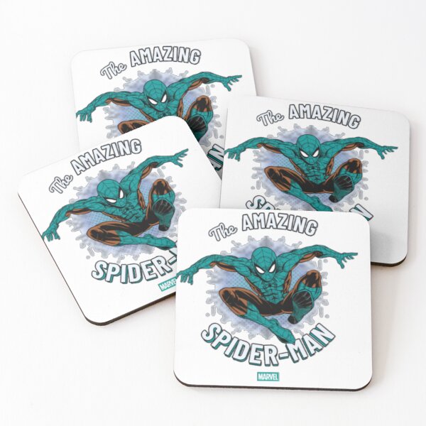 Item preview, The Amazing Spider-Man Teal Superhero Comic Art designed and sold by CreativeSoulStudio.
