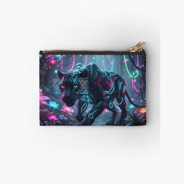 Item preview, Cyberpunk Black Panther Cybernetic Neon Jungle designed and sold by TJprint.