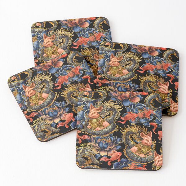 Item preview, Japanese NeoTraditional Irezumi Dragon Pattern 37 designed and sold by The Design Asset Station.