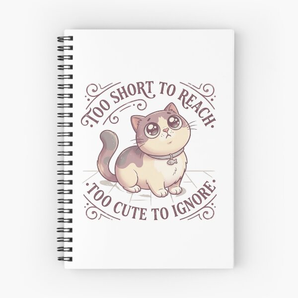 Item preview, Too Short To Reach Too Cute To Ignore Cute Cat Vintage Art designed and sold by Namphet.