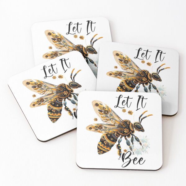 Item preview, Let It Bee - Ornate Artistic Bumblebee Calligraphy designed and sold by Shopeon Designs.