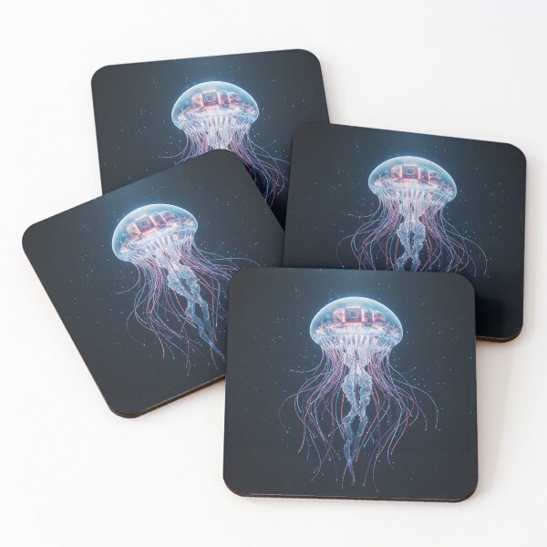 Item preview, Cybernetic Jellyfish Microchip Glow designed and sold by TJprint.