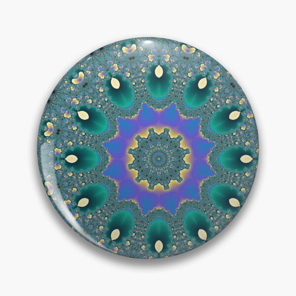 Item preview, Peacock Fractal Kaleidoscope — Emerald, Sapphire and Gold Mandala designed and sold by Stevercortinas.