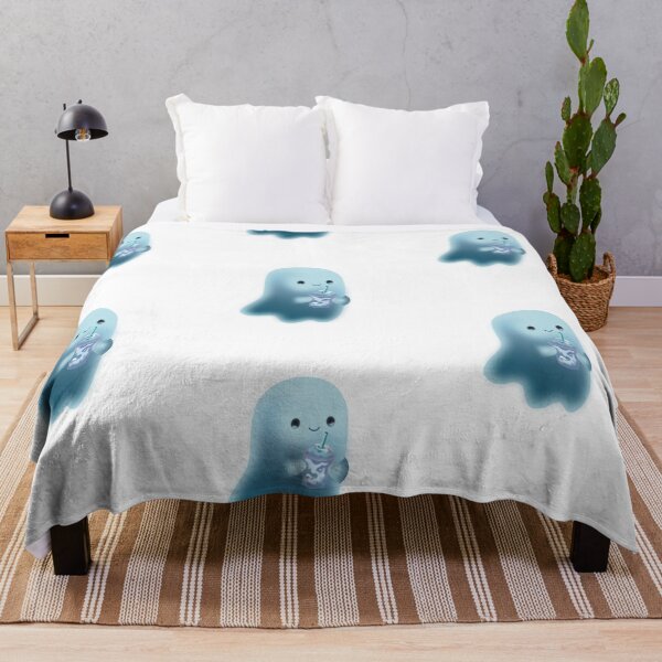 Item preview, Cold Chibi Ghost with Iced Coffee (Spooky-Cozy Vibe) designed and sold by billapixels.